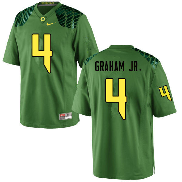 Men #4 Thomas Graham Jr. Oregn Ducks College Football Jerseys Sale-Apple Green
